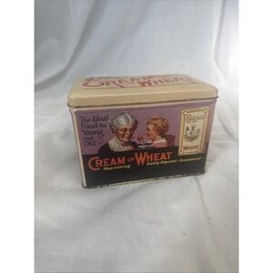 VTG Nabisco Cream of Wheat Tin Box with Recipe Cards 100th Your Anniversary Tin